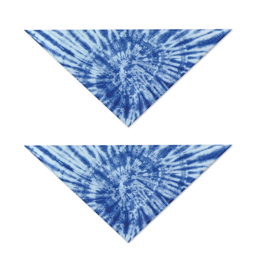Blue Tie Dye Print Dog Bandana