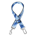 Blue Tie Dye Print Dog Seat Belt