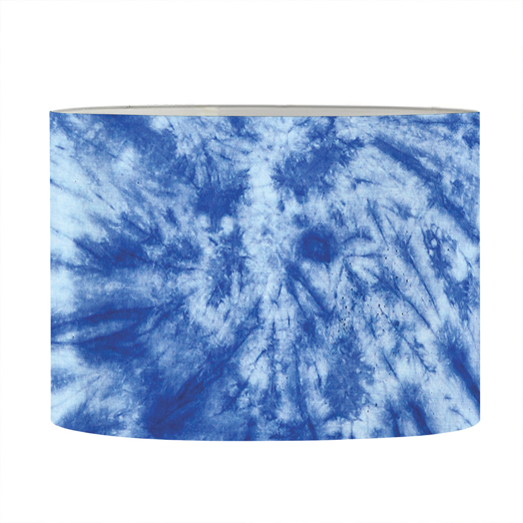Blue Tie Dye Print Drum Lamp Shade