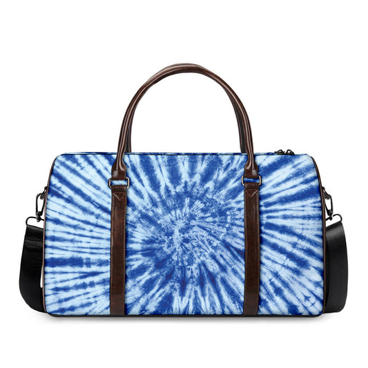 Blue Tie Dye Print Duffle Bag