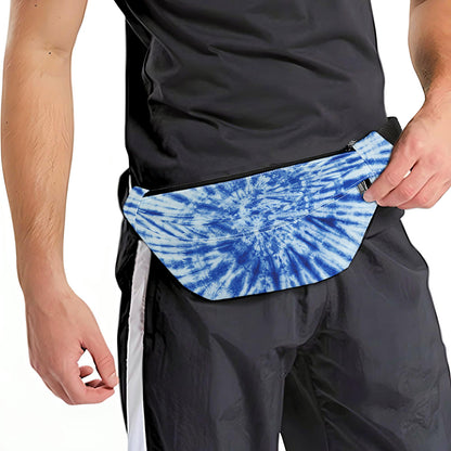 Blue Tie Dye Print Fanny Pack