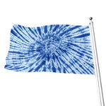 Blue Tie Dye Print Flag