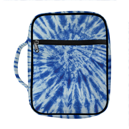 Blue Tie Dye Print Front Pocket Bible Bag