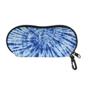 Blue Tie Dye Print Glasses Case