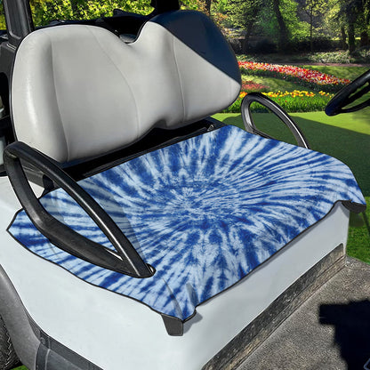 Blue Tie Dye Print Golf Cart Seat Cover