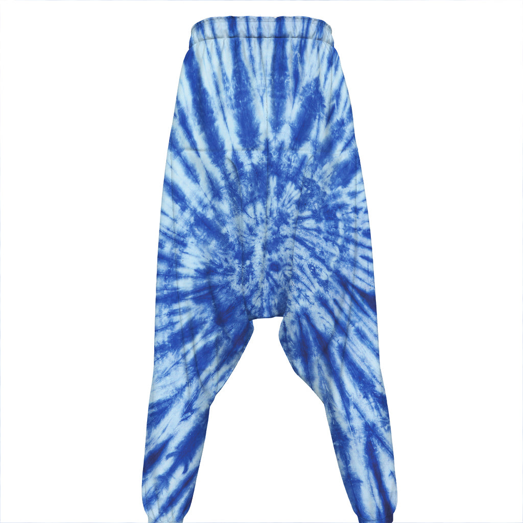 Blue Tie Dye Print Hammer Pants