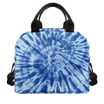 Blue Tie Dye Print Insulated Lunch Bag