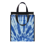 Blue Tie Dye Print Insulated Lunch Tote