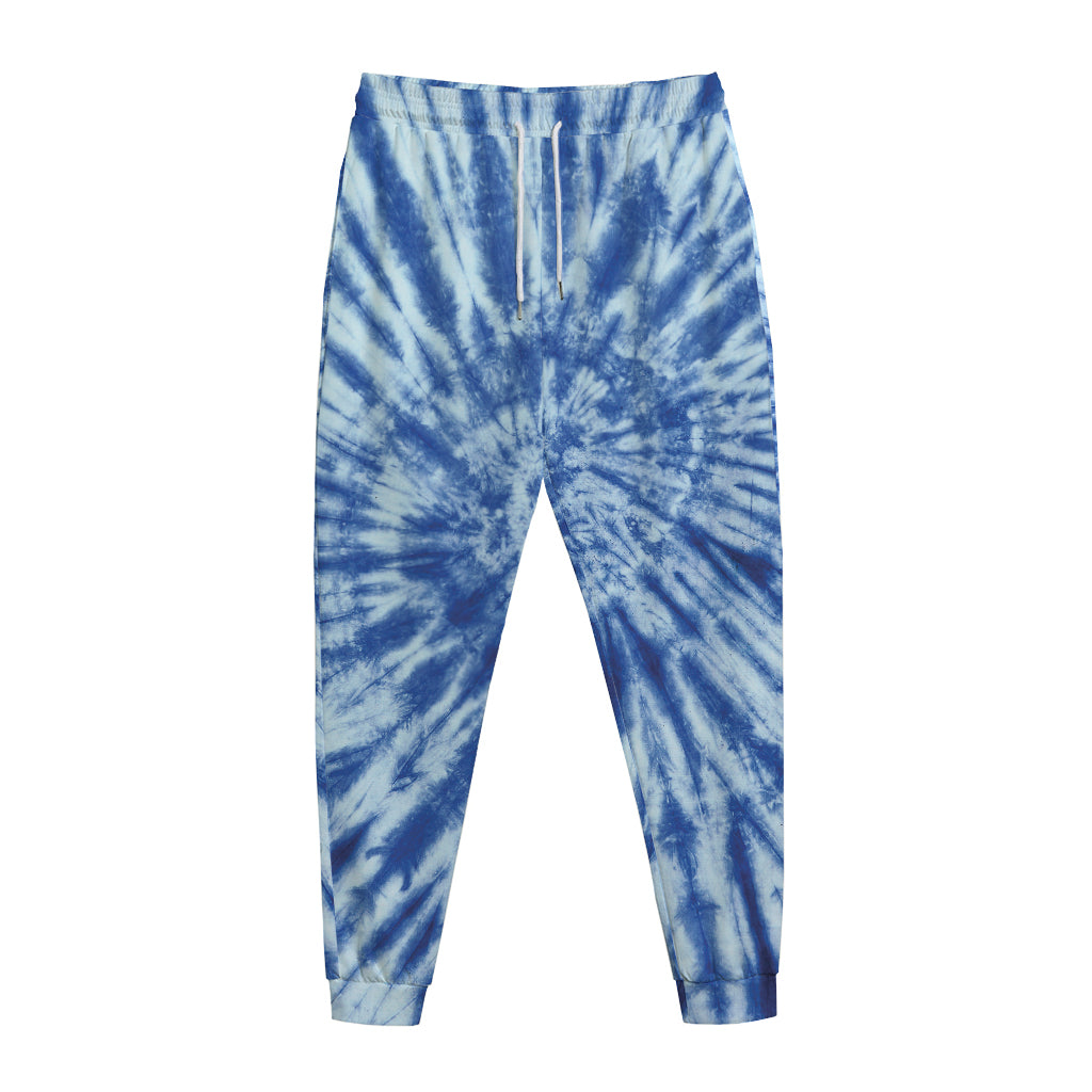 Blue Tie Dye Print Jogger Pants