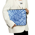 Blue Tie Dye Print Laptop Sleeve