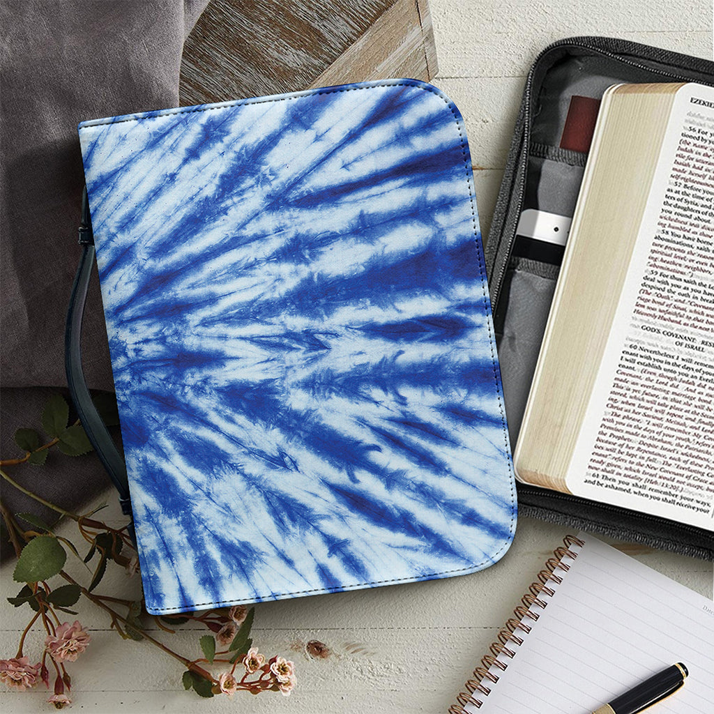 Blue Tie Dye Print Leather Bible Cover