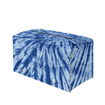 Blue Tie Dye Print Leather Tissue Box Cover