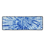 Blue Tie Dye Print Long Kitchen Mat