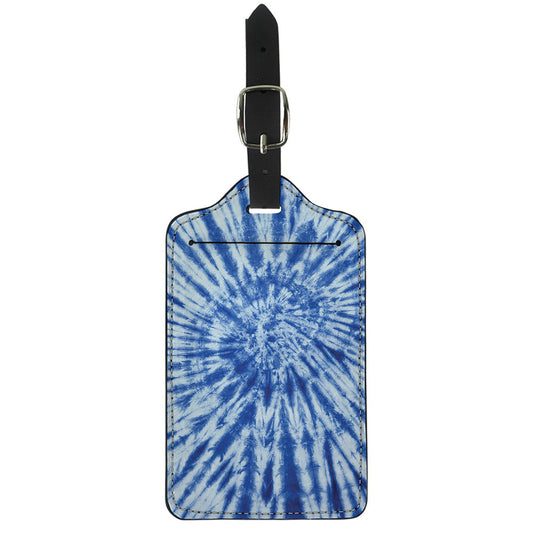 Blue Tie Dye Print Luggage Tag