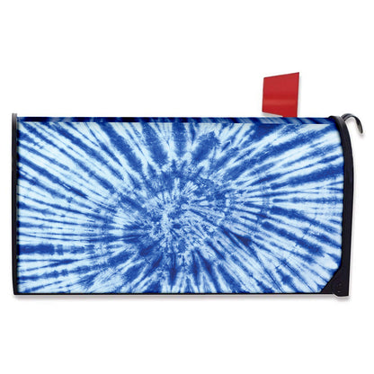 Blue Tie Dye Print Mailbox Cover