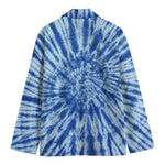 Blue Tie Dye Print Men's Blazer