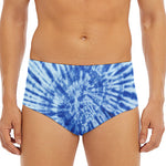 Blue Tie Dye Print Men's Triangle Swim Briefs