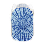 Blue Tie Dye Print Mesh Laundry Hamper