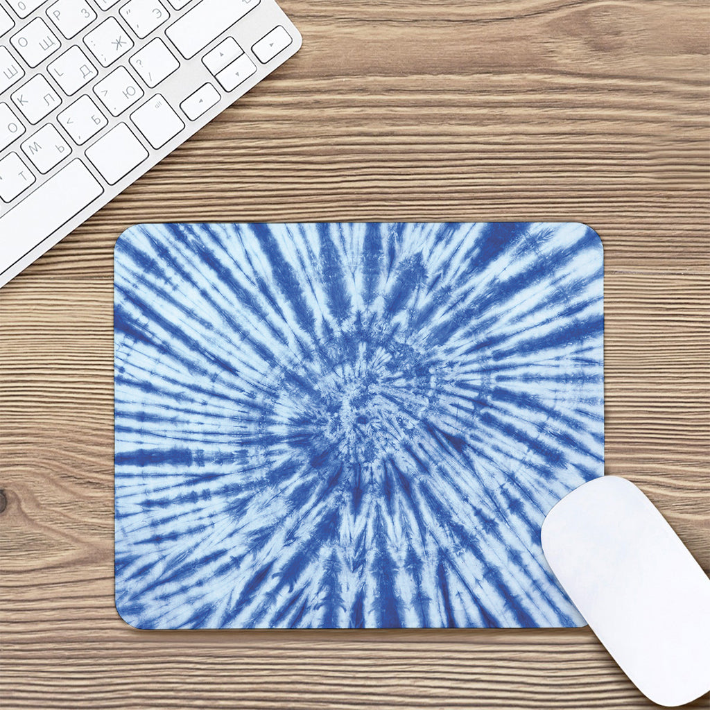 Blue Tie Dye Print Mouse Pad