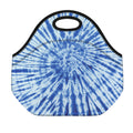 Blue Tie Dye Print Neoprene Lunch Bag