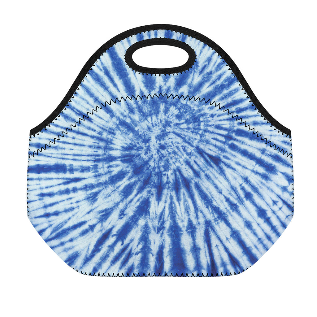 Blue Tie Dye Print Neoprene Lunch Bag