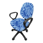 Blue Tie Dye Print Office Chair Cover