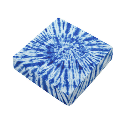 Blue Tie Dye Print Outdoor Seat Cushion Cover