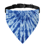 Blue Tie Dye Print Over The Collar Dog Bandana