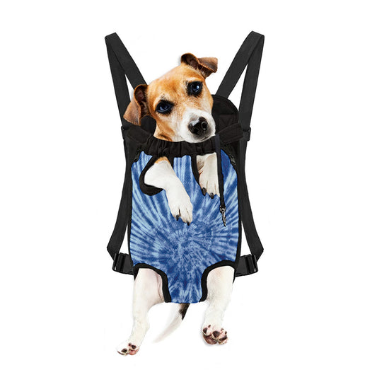 Blue Tie Dye Print Pet Carrier Backpack