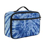 Blue Tie Dye Print Portable Lunch Bag