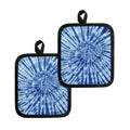 Blue Tie Dye Print Pot Holders