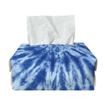 Blue Tie Dye Print Rectangle Tissue Box Cover