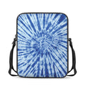 Blue Tie Dye Print Rectangular Crossbody Bag