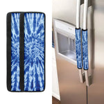 Blue Tie Dye Print Refrigerator Handle Covers