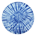 Blue Tie Dye Print Round Blanket