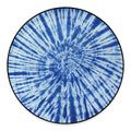 Blue Tie Dye Print Round Floor Mat