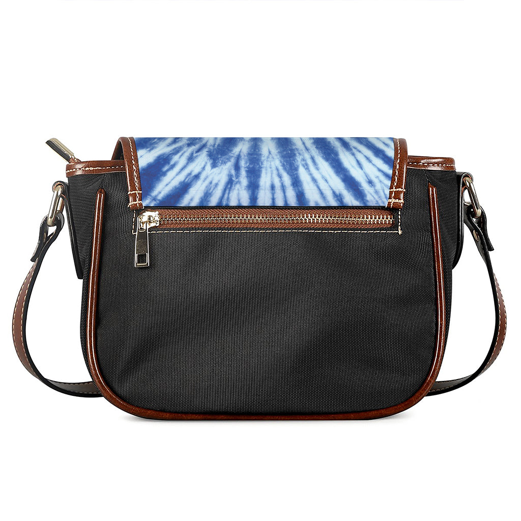 Blue Tie Dye Print Saddle Bag