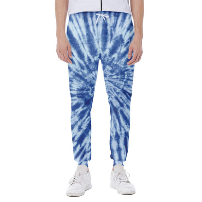Blue Tie Dye Print Scuba Joggers
