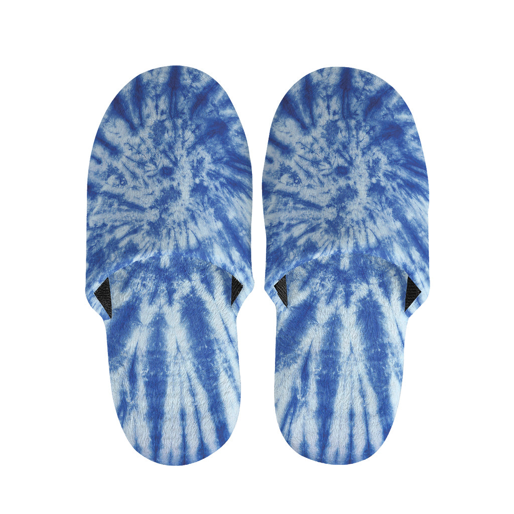 Blue Tie Dye Print Slippers
