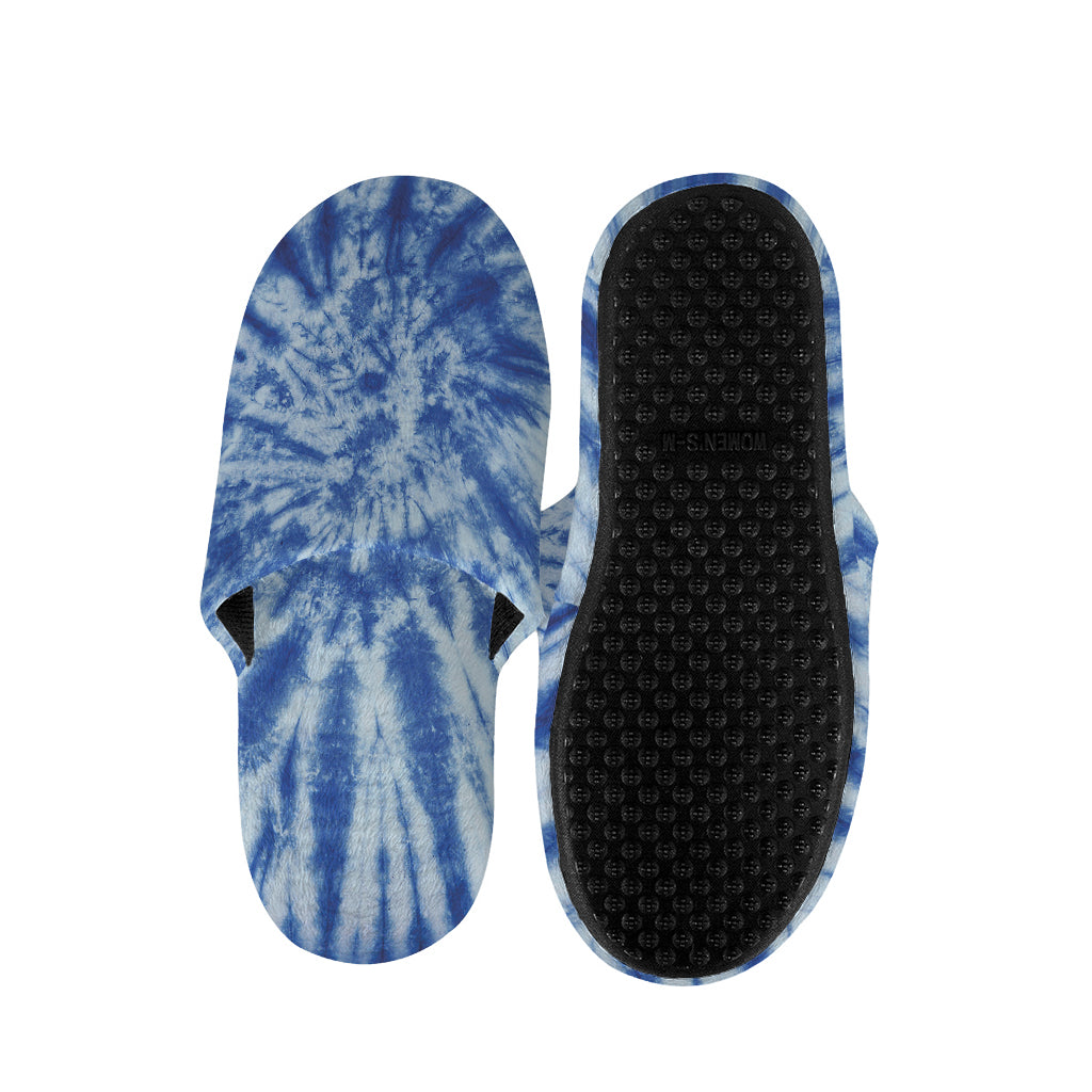 Blue Tie Dye Print Slippers
