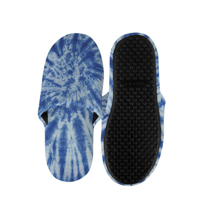 Blue Tie Dye Print Slippers