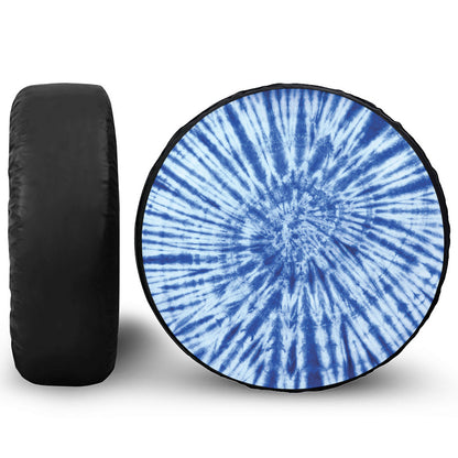 Blue Tie Dye Print Tire Cover