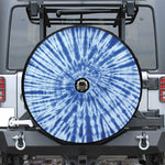 Blue Tie Dye Print Tire Cover With Camera Hole
