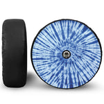 Blue Tie Dye Print Tire Cover With Camera Hole