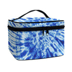 Blue Tie Dye Print Travel Makeup Bag