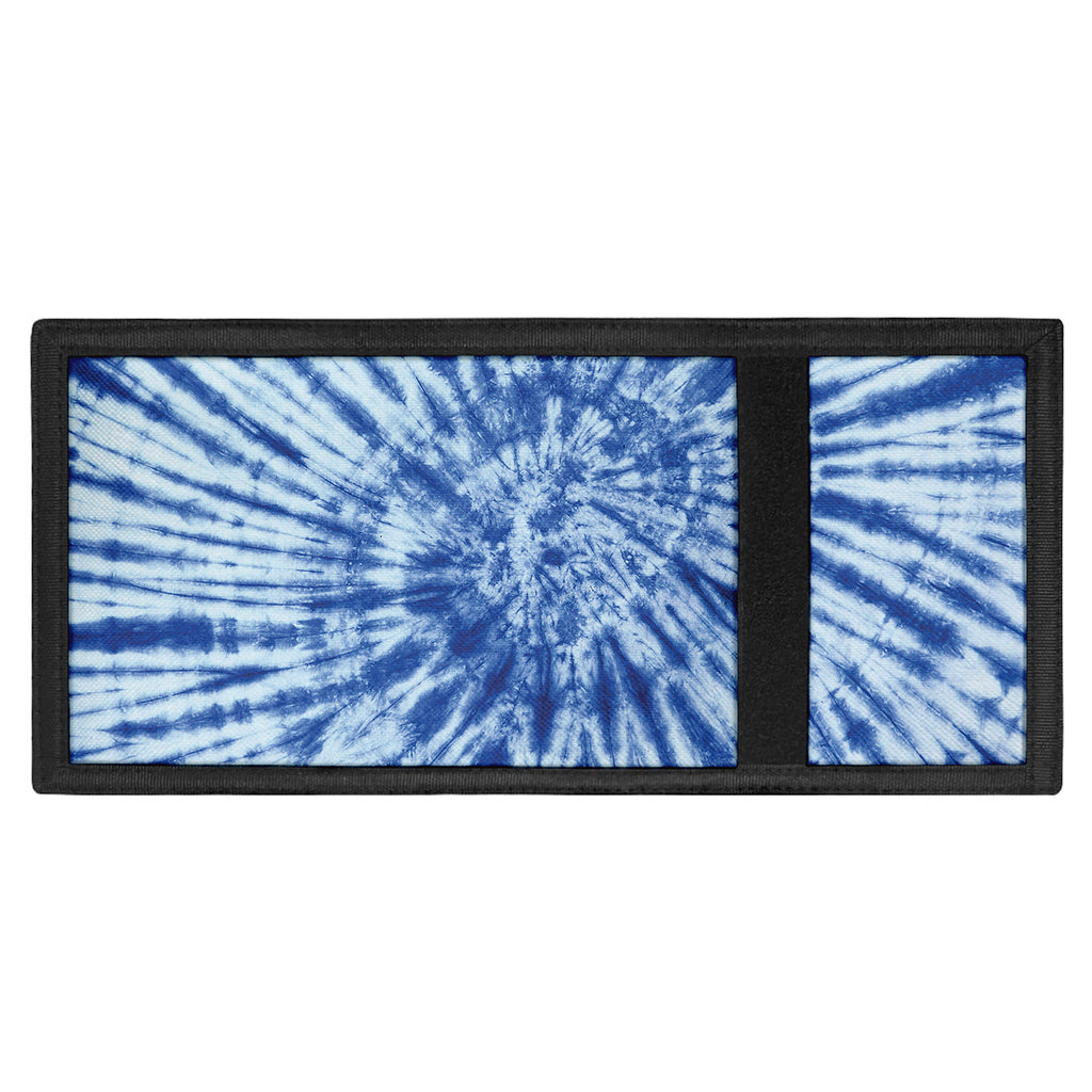 Blue Tie Dye Print Trifold Wallet