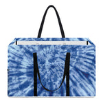 Blue Tie Dye Print Utility Tote Bag