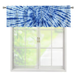 Blue Tie Dye Print Window Valance