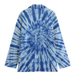 Blue Tie Dye Print Women's Blazer