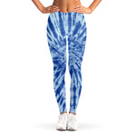 Blue Tie Dye Print Women's Leggings